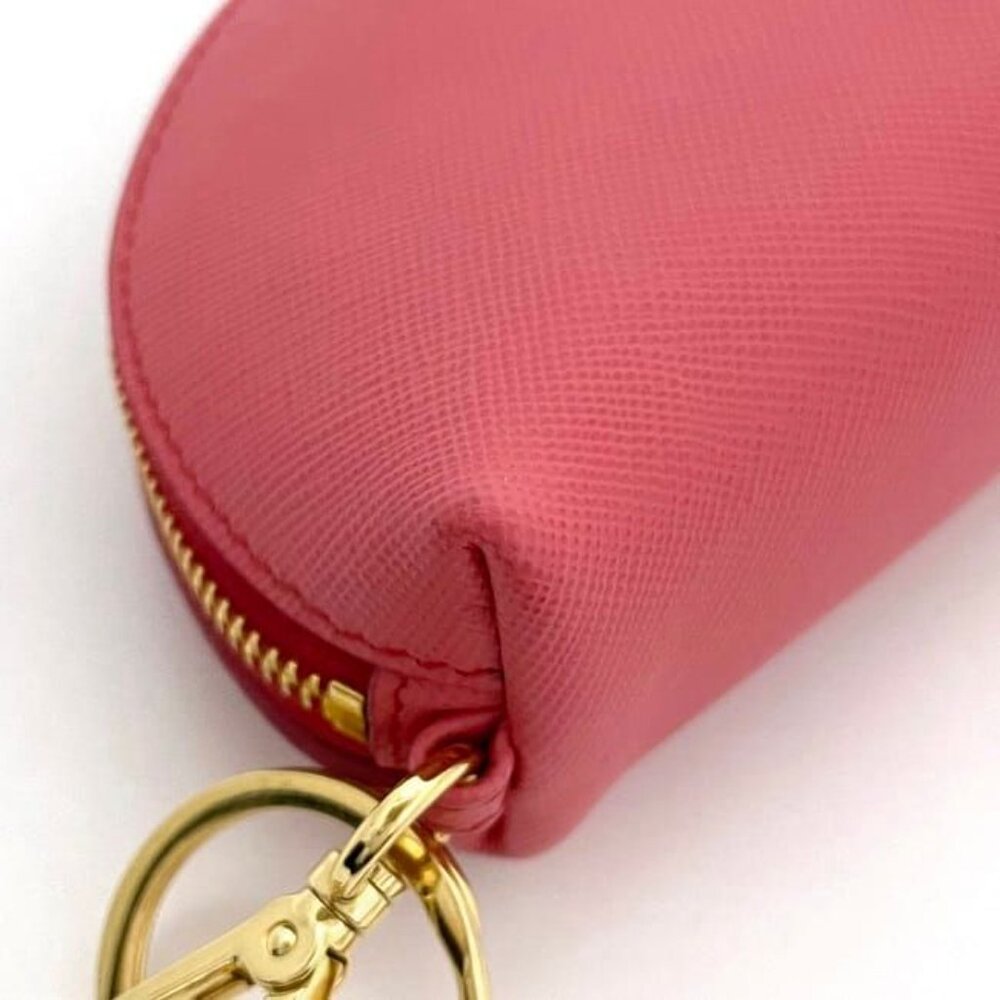 Prada Coin Case Pink 1 M1218 Saffiano Leather - Picture 4 of 10